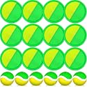Charniol Kids Toss and Catch Game,Yellow Green,12 Paddles 6 Balls