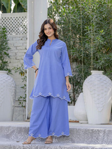 CHARVI CREATION Women Kurti Palazzo Set