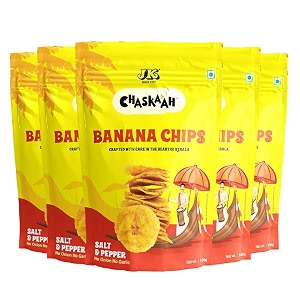 chaskaah banana chips salt amp pepper 500g  kerala banana chips yellow  no msg  salt and pepper  healthy
