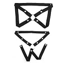 Chastity Belt Combo 3-Way Belt and 4-Way Belt for Chastity Cage Support (Black)
