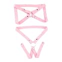 Chastity Belt Combo 3-Way Belt and 4-Way Belt for Chastity Cage Support (Pink)