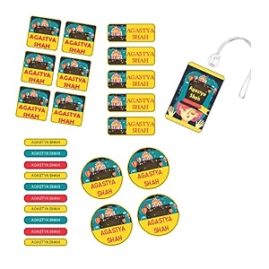 chatterbox latest personalised waterproof stickers amp labels carnival design
