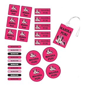 chatterbox latest personalised waterproof stickers amp labels minnie mouse design
