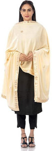 chaukhat velvet embellished floral print embroidered beige women dupatta