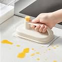 Chchmu Disposable Cloth Cleaning Brush with 50 Pcs Replacement Cloths, ABS & Nylon Handle, Soft Bristles, White, For Kitchen, Bathroom, Window & Computer