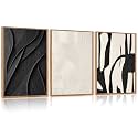 CHDITB 3D Large Black White Curve Wall
