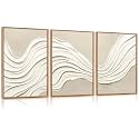 CHDITB 3D Small Wave Relief Wall ArtNeutral