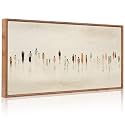 CHDITB 3D Textured People Silhouette Wall ArtCream