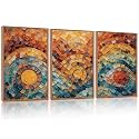 CHDITB 3D Vintage Sunflower Wall Art Textured