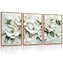 CHDITB Beige Flower Framed wall art set