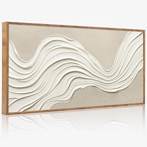 CHDITB Horizontal Wave Wall Art Neutral Earth