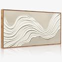 CHDITB Horizontal Wave Wall Art Neutral Earth