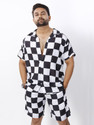 CHEAPSHIRTS Men Printed Black White Night Suit