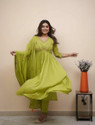 CHECHI Embroidered Kurta Palazzo Dupatta Set