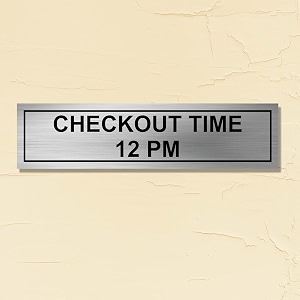 Check Out Time Sign Board for Office