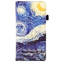 Checkbook Cover for Men & Women RFID Leather Check Book Holder Wallet(Blue Starry)
