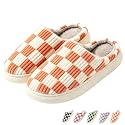 Checkered Slippers for Women and Men - Fuzzy House Slippers with Memory Foam, Comfy Plush Fluffy Indoor House Shoes, Cozy Warm Slip on Bedroom Slippers with Non-Slip Sole