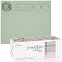 Cheek's Paper Room-Creator Silicone Craft Mat for Painting and Crafts V.1.0 (Matcha) Large Mat with Collapsible Paint Brush Cleaner for Painting, Clay, Resin and Crafts 15inches X 17inches