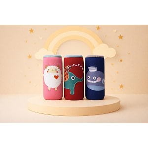 the cheeky kidzz cute animated patterned soft stretchable baby feeding bottle cover with easy to hold strap for 120ml 150ml 240ml pack of 3