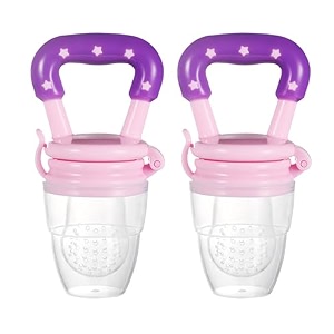 pack of 2 baby fresh fruit vegetable food feeder rattle massaging mesh silicone soothers teether and feeder design 9