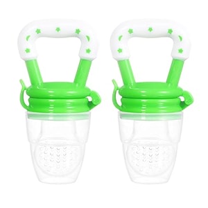 pack of 2 baby fresh fruit vegetable food feeder rattle massaging mesh silicone soothers teether and feeder design 10