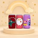 The Cheeky Kidzz Soft Reusable Baby Feeding Bottle Cover Sleeve Animal Printed Suitable for 120ml 150ml 220ml 240ml Feeding Slim Neck Milk Feeder Bottles (Pack of 3) (ELE-Sheep-Zebra)