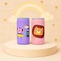 Alya The Cheeky Kidzz Soft Reusable Baby Feeding Bottle Cover Sleeve Animal Printed Suitable For 120Ml 150Ml 220Ml 240Ml Feeding Slim Neck Milk Feeder Bottles(Pack Of 2)