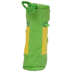 the cheeky kidzz stretchable soft animal popup plush feeding bottle cover washable with zipper closure amp holding strap suitable upto 250ml feeding bottles pack of 2green-green