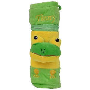 alya the cheeky kidzz stretchable soft animal popup plush feeding bottle cover washable with zipper closureampholding strap suitable upto 250ml bottlespack of 2green frog