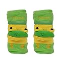 The Cheeky Kidzz Stretchable Soft Animal Popup Plush Feeding Bottle Cover Washable with Zipper Closure &amp; Holding Strap Suitable Upto 250ml Feeding Bottles (Pack of 2)(Green-Green)