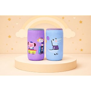 the cheeky kidzz stretchable soft reusable baby feeding bottle cover sleeve animal printed with holding strap suitable for 120ml 150ml 220ml 240ml feeding milkwater feeder bottlespack of 2