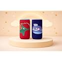 The Cheeky Kidzz Stretchable Soft Reusable Baby Feeding Bottle Cover Sleeve Printed with Holding Strap Suitable for 120ml 150ml 220ml 240ml Feeding Milk/Water Feeder Bottles(Pack of 2)