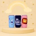 The Cheeky Kidzz Stretchable Soft Reusable Baby Feeding Bottle Cover Sleeve Animal Printed with Holding Strap Suitable for 120ml 150ml 220ml 240ml Feeding Milk/Water Feeder Bottles(Pack of 3)