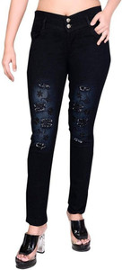 cheenu garments girls regular mid rise black jeans