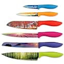 CHEF'S VISION Landscape Knife Set, Six-Piece Stainless Steel Kitchen Knives