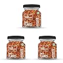 Chef Urbano Chilli Flakes 100 g | Natural | Dried Red Chilly | Aromatic Spicy Dried Pizza/Pasta Seasoning | Premium Herbs and Spices | Glass Bottle (Pack of 3)
