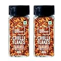 Chef Urbano Chilli Flakes Sprinkler 40 g Pack of 2 | 100% Natural | Dried Red Chilly | Aromatic Spicy Dried Pizza / Pasta Seasoning | Premium Herbs and Spices | Glass Bottle