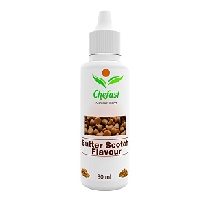 chefast butter scotch flavour baking essence for cake ice-cream chocolates milkshakes- 30ml  use 2-3 drops essence for 250 grm cake