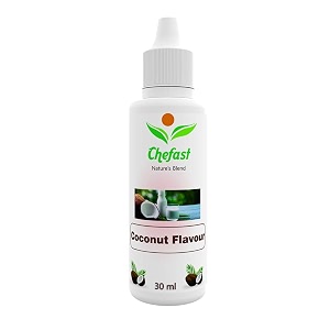 chefast coconut flavour baking essence for cake ice-cream chocolates milkshakes- 30ml  use 2-3 drops essence for 250 grm cake