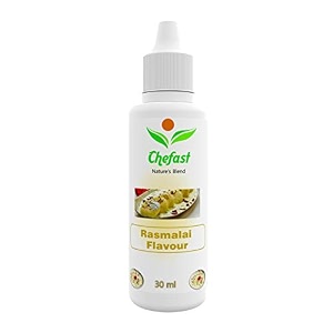 chefast rasmalai flavour baking essence for cake ice-cream milkshakes chocolate - 30ml  use 2-3 drops essence for 250 grm cake