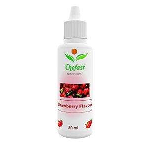 chefast strawberry flavour baking essence for cake ice-cream chocolates milkshakes- 30ml  use 2-3 drops essence for 250 grm cake