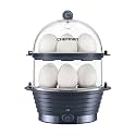 Chefman Electric Egg Cooker Boiler, Rapid Egg-Maker &amp; Poacher, Food &amp; Vegetable Steamer, Quickly Makes 12 Eggs, Hard or Soft Boiled, Poaching and Omelet Trays Included, BPA-Free, Midnight Blue