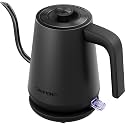 Chefman Gooseneck Electric Kettle, 0.8L Pour Over, Black
