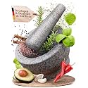 ChefSofi Mortar and Pestle Set (Gray, 2-Cups)