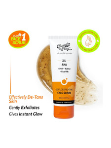 chemist at play gentle exfoliating face scrub  face wash-like daily cleansing  detan  glow scrub