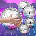 CHENGU 4 Pcs Large Silver Disco Ball Set, Multi Size, 8, 6, 4 Inch