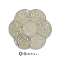 Chenkou Craft 3000PCS 1 Box Beige Round Flatback Imitation Half Pearls Bead Loose Beads Gem (Beige Half Ball)