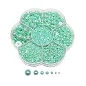 Chenkou Craft 3000PCS 1 Box Mint Round Flatback Imitation Half Pearls Bead Loose Beads Gem (Mint Half Ball)