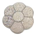 Chenkou Craft 3000PCS 1 Box White AB Round Flatback Imitation Half Pearls Bead Loose Beads Gem (White AB Half Ball)