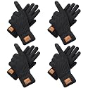 CHENMEI Winter Gloves for Men Women-Warm TouchScreen Cold Weather Gloves,Wool Knit Thermal Adults Gloves for Driving Texting